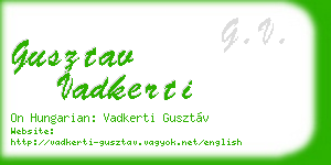 gusztav vadkerti business card